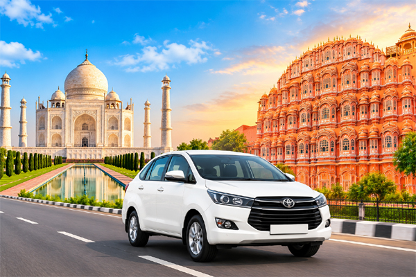 Taxi for Agra to Jaipur one-way journey