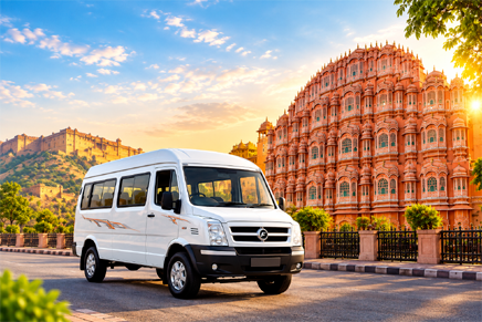 Group travel vehicle option for Jaipur to Agra