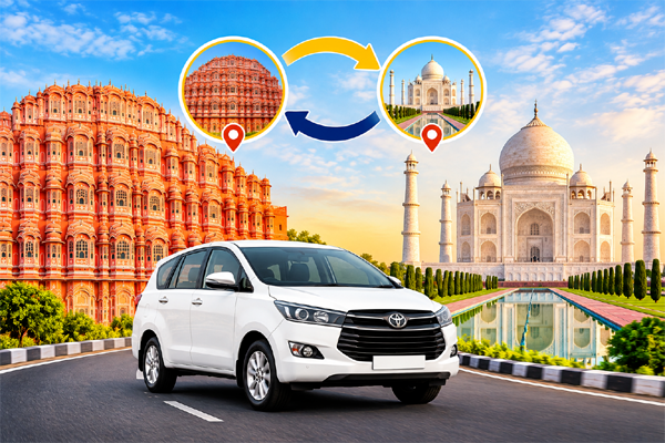 Private cab for Jaipur Agra round trip