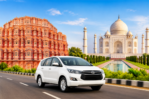 Private taxi for Jaipur to Agra road travel